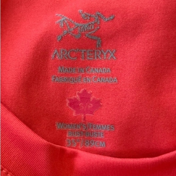 Arc’teryx red orange long sleeve polyester base layer shirt size small - Picture 5 of 8